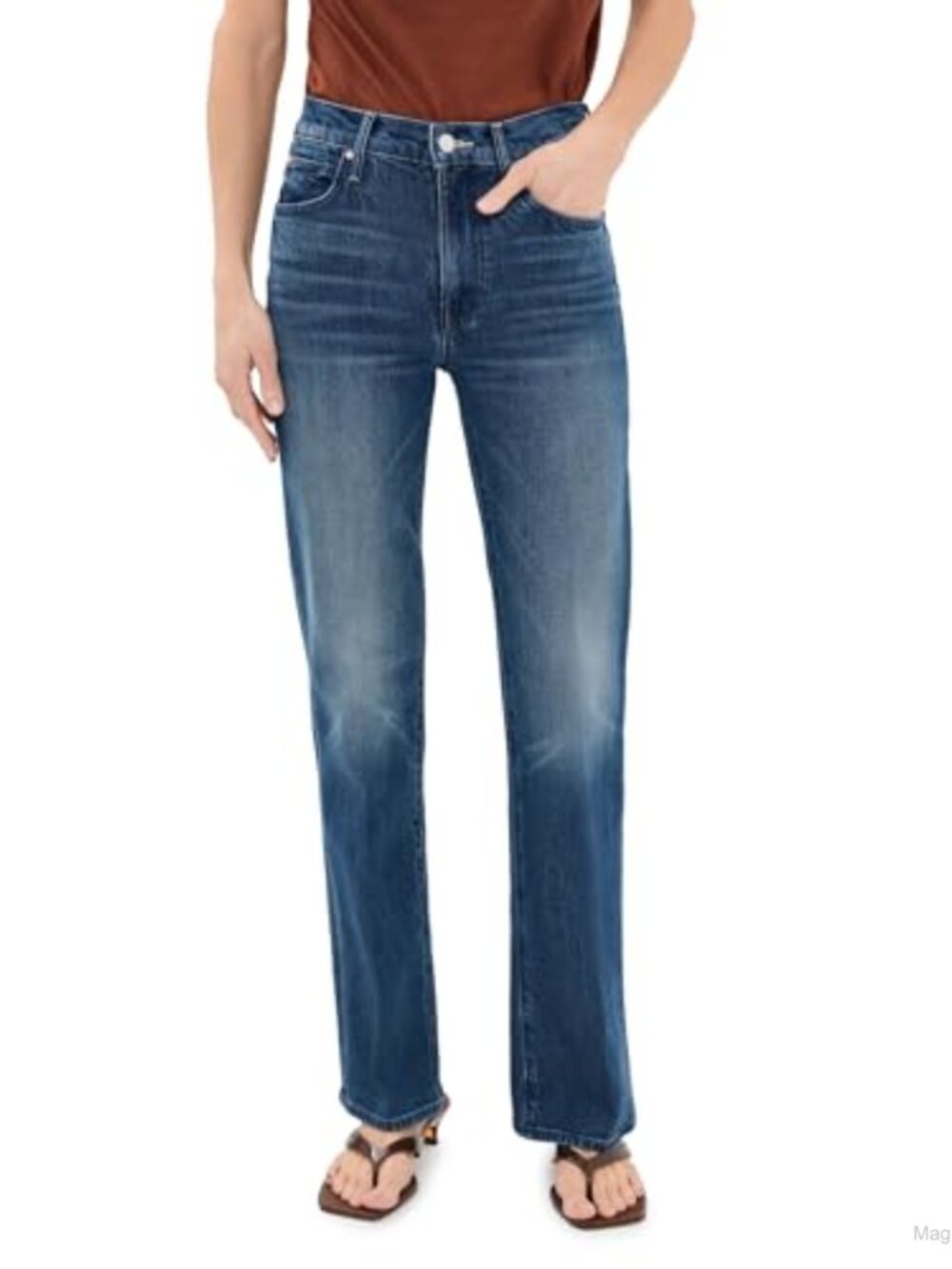 Petite High Rise Kick Flare Jeans Low Stretch Denim 5-Pocket